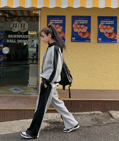 ワット配色起毛トレーニングセット