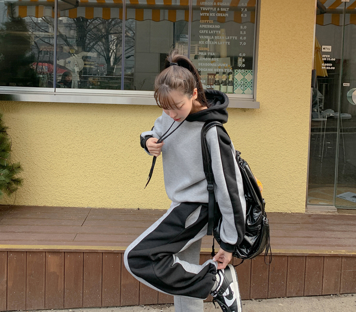 ワット配色起毛トレーニングセット