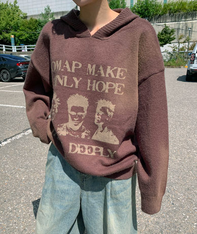 【男女共用】メイクナ塩オーバーフィット フードニット