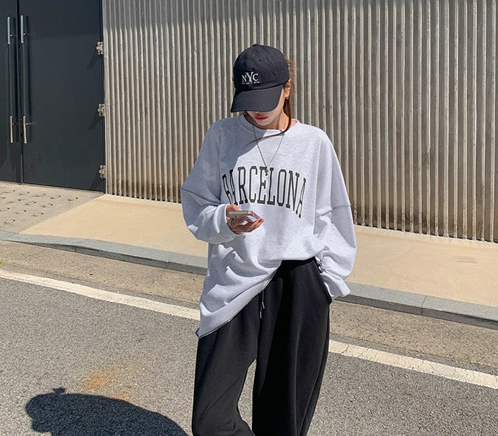 バルセロナ スパイシーステッチ 長袖 ロングTシャツ