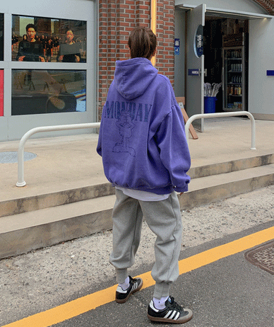 【男女共用】マンデーナ塩ピグメント起毛フードティーシャツ