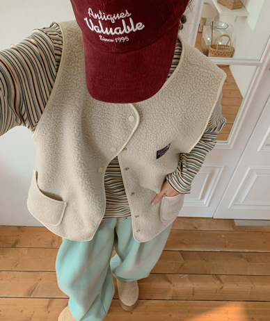 ピエパッチフリースダンブルベスト