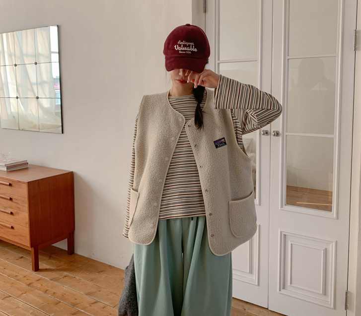 ピエパッチフリースダンブルベスト