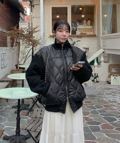 [男女共用]ワッツクオルティングニットバディングジャンパ