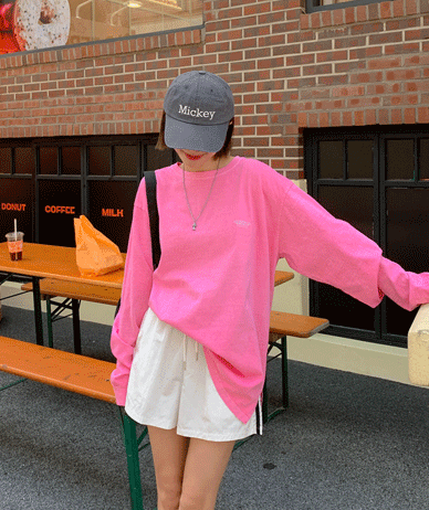 モーメント 汚れ ピグメント ツイム 長袖 ロングTシャツ