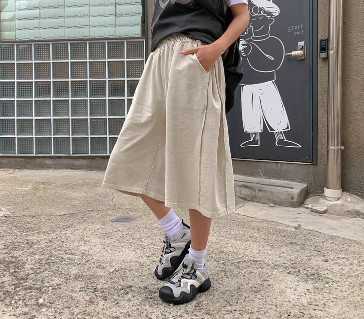[男女共用]ノヴァ切開ピグメントバンディングバミューダパンツ