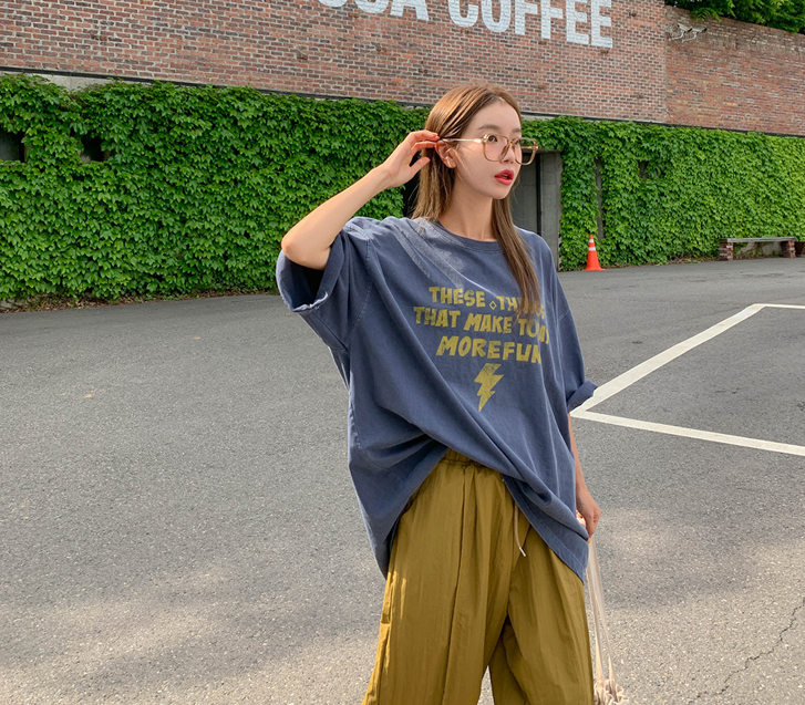 [男女共用]サンダーナ塩ピグメント半そでロングTシャツ