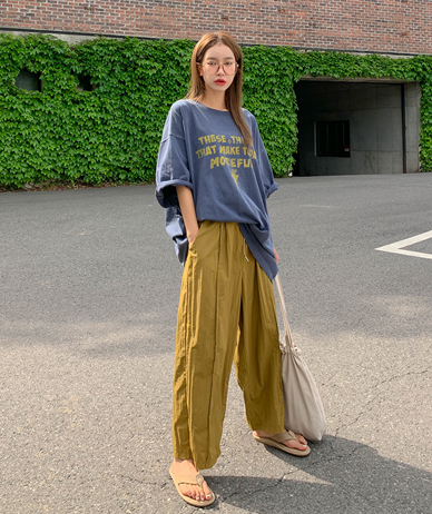 カイルバンディングピンタックワイドパンツ