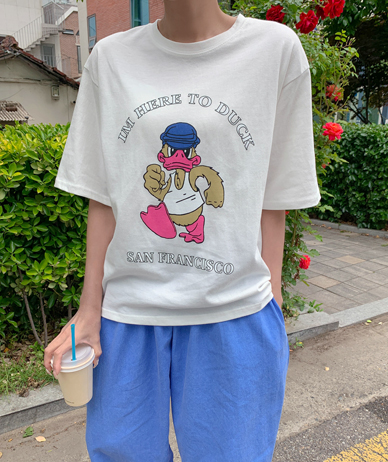 アヒルナ塩半そでティーシャツ