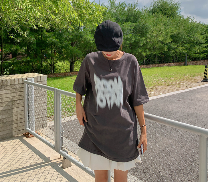 [男女共用]ロックスターナソム半そでロングTシャツ