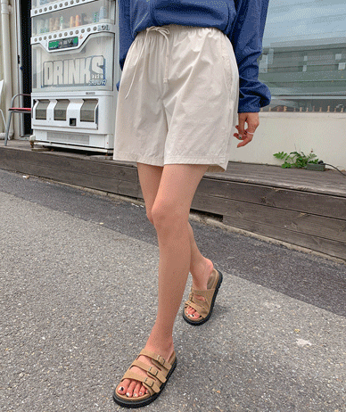 [男女共用]エッセンシャルサマーバンディングナイロンハーフパン
