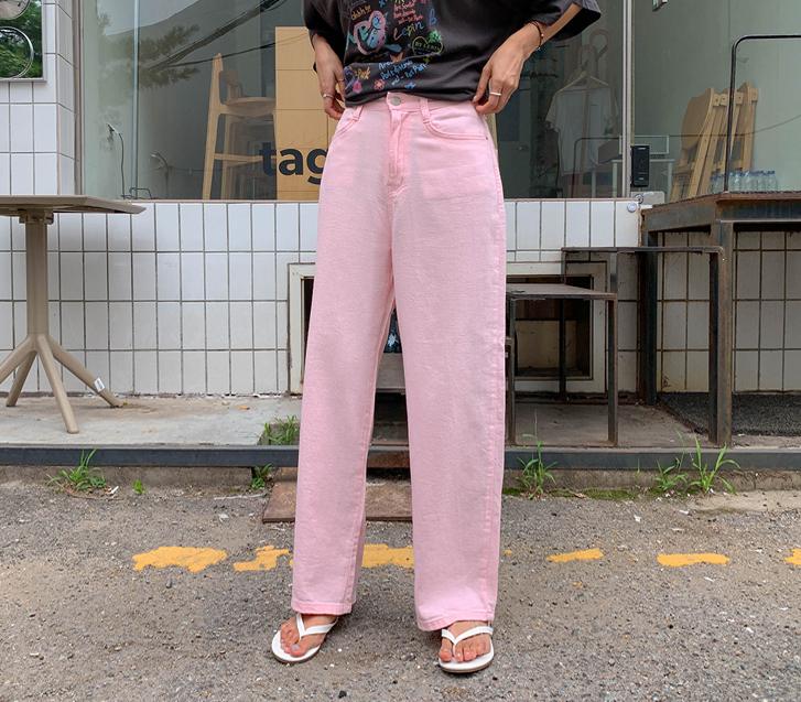 チードコットンリネンバンディングワイドパンツ