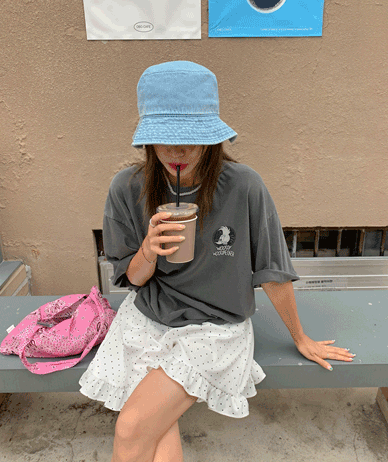 [男女共用]ウディナ炎ピグメント半そでロングTシャツ