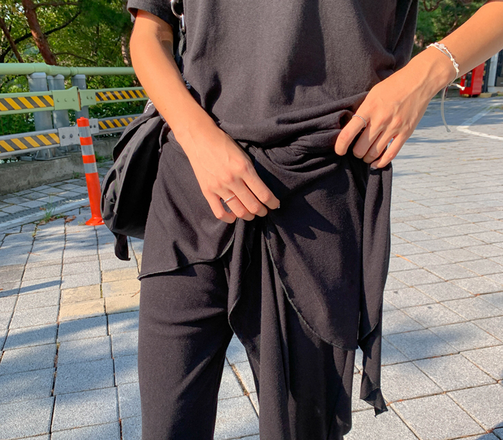 ハグツイストラップバンディングブーツカットパンツ
