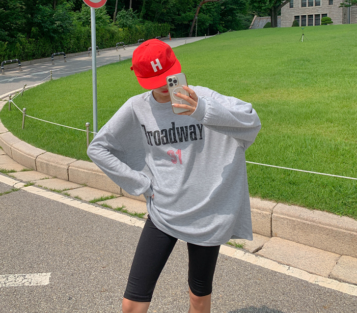 ブロードウェイレタリングナ塩長袖ロングTシャツ