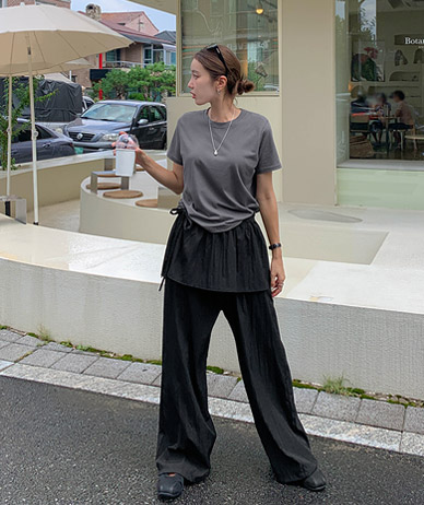 ミュートンナイロンラップスカートワイドパンツ