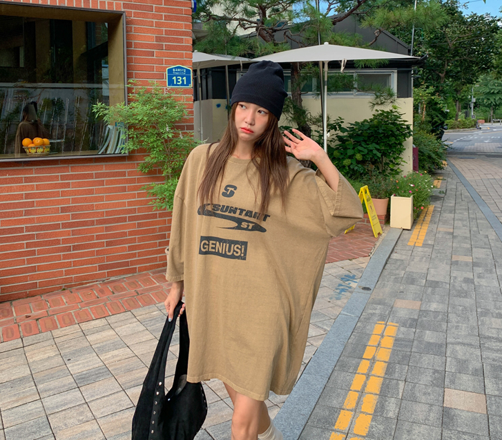【男女共用】エスナ塩ピグメント半そでロングTシャツ