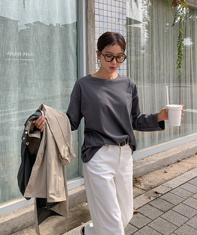レッパーベーシックコットン長袖Tシャツ