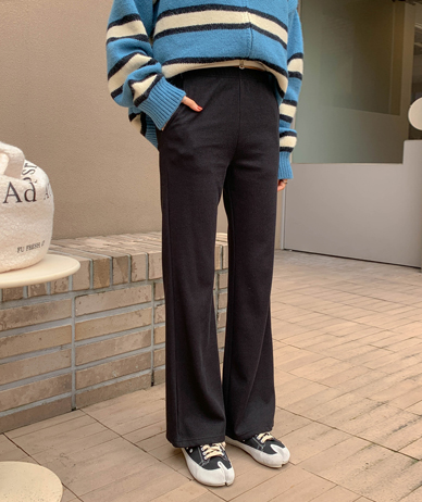 温調ゴルジポケットバンディングブーツカットパンツ