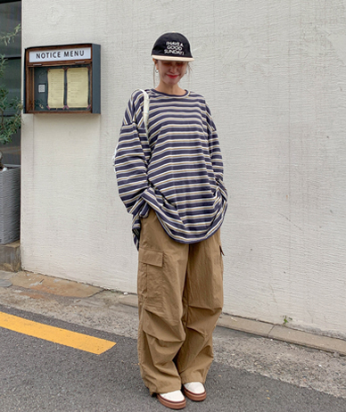 シェーン ダンガラ アンバル 長袖 ロングTシャツ