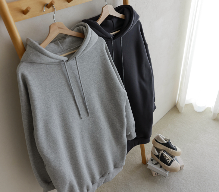 ムネサイドポケット起毛ロングフードワンピース