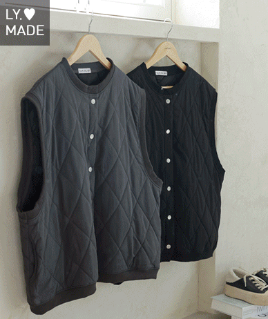 [男女共用]エムケシリコンウォッシュクオルティングパディングベスト