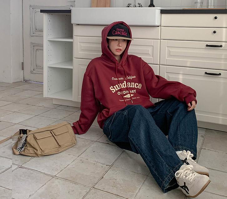 [男女共用]サンダンスオーディナリーナ塩起毛フードティーシャツ