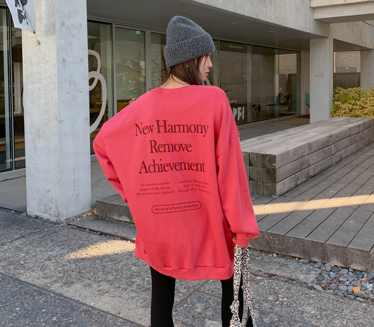 ハーモニー悟炎起毛ロングマンツーマン