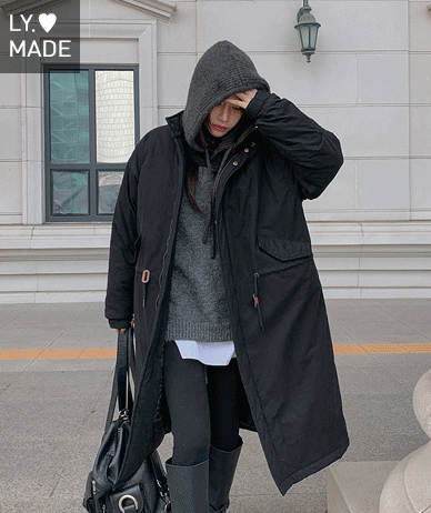 [企画セール15％]メルハイネックキルティングフィールドジャケットロングパディング