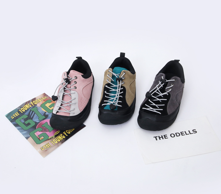 ウィーク配色 カーフスキンシューズ