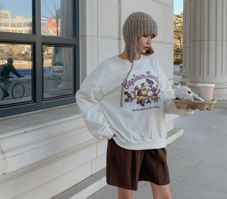 キャプテン捺染起毛トレーナー