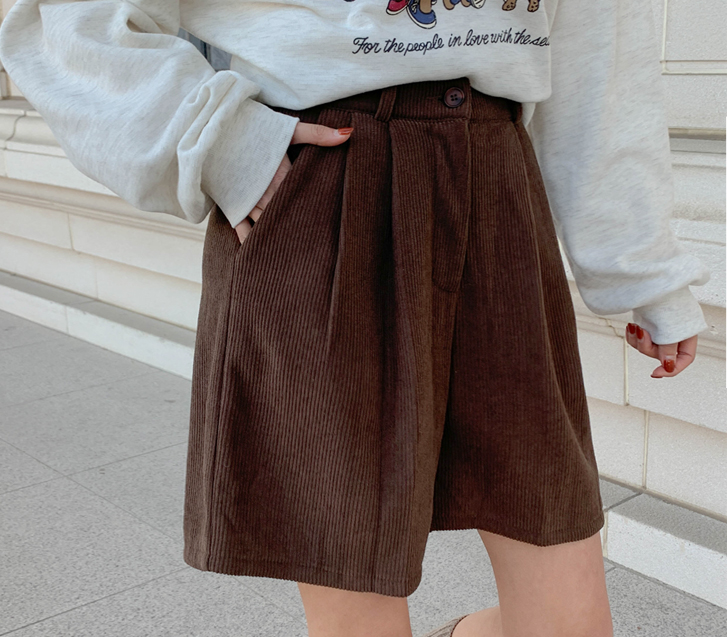 リポールコーデュロイバンディングユンギモ4部ハーフパン（ショット/基本ver）