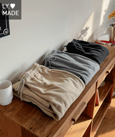 【企画セール20%】レノピー両面フリースバンディングワイドパンツ