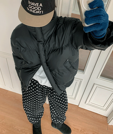 [男女共用]プーニレザーハイネックウォーロンバディングジャンパ