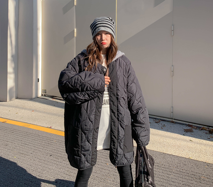 [男女共用]羽根波キルティングロングパディング