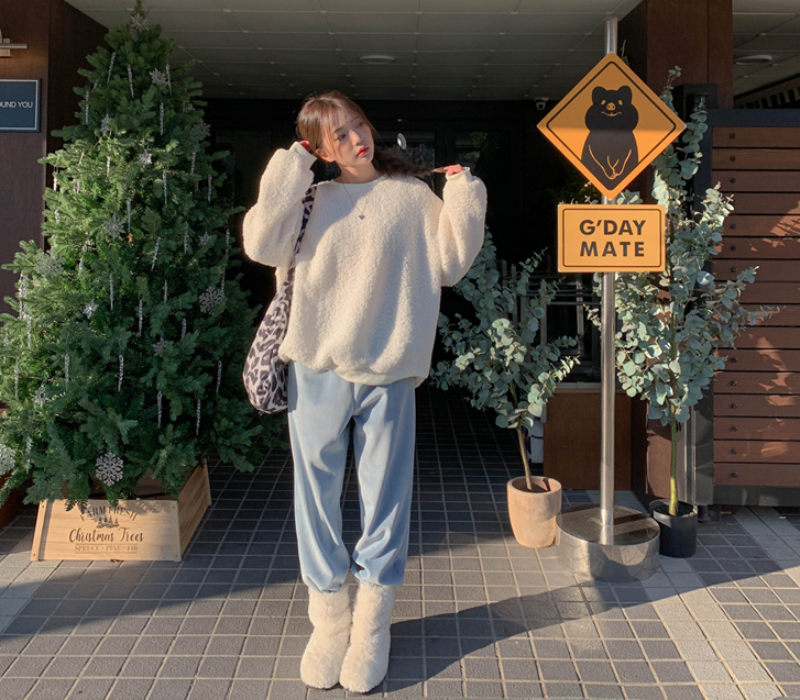 ラーズベロア絆起毛バンディングジョガーパンツ