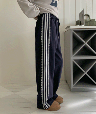 ビンスレーストラックストリングワイドトレーニングパンツ