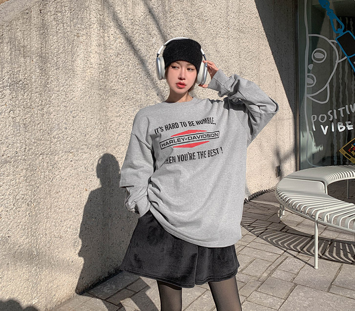 [男女共用]クラックナ塩 レイヤード オーバーフィット ロングTシャツ