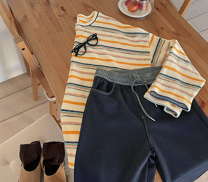 ダルコミンク起毛バンディングワイドパンツ