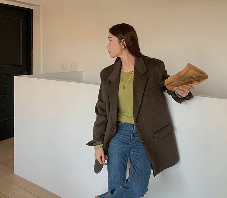 テンティウール毛織キルティングジャケット