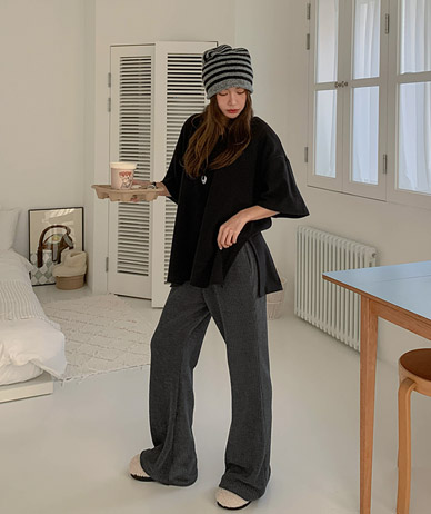 レオールコーデュロイバンディングブーツカットパンツ