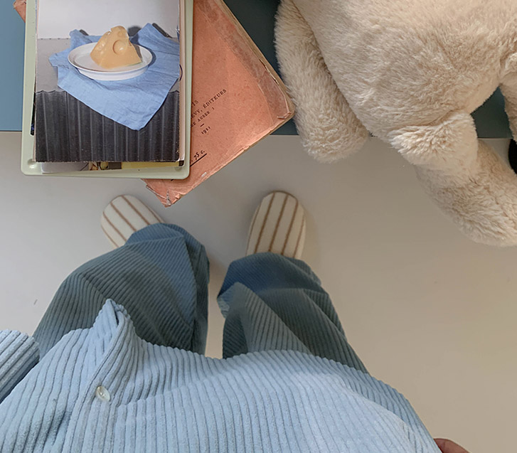 ノートコーデュロイパッチバンディングジョガーパンツ