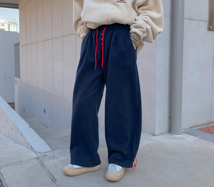 おもちゃ綺麗な配色ボタンストリングトレーニングパンツ