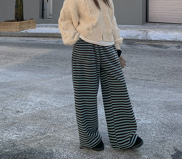 ダンガラフリスストリングツーウェイワイドパンツ