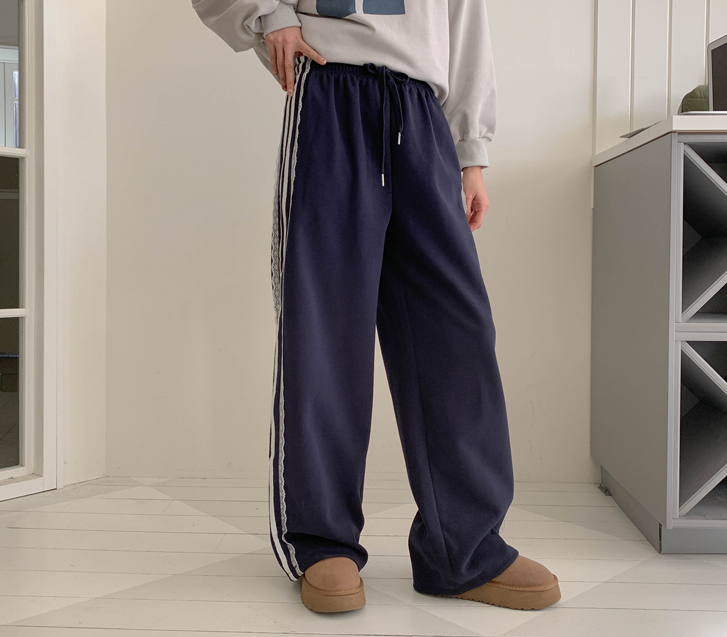 ビンスレーストラックストリングワイドトレーニングパンツ