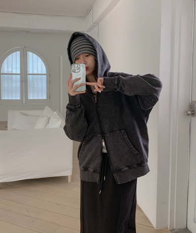 [男女共用]マスピグメントヘビーツーリーフードジップアップ