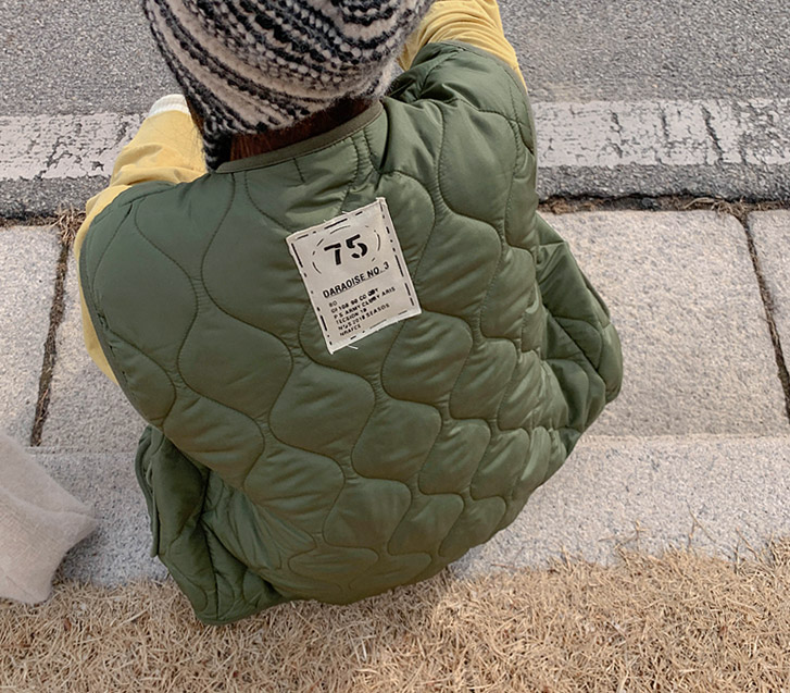 レイパッチオーバーフィットキルティングベスト