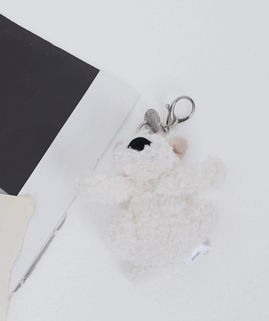 ホワイトパフィーキーリング