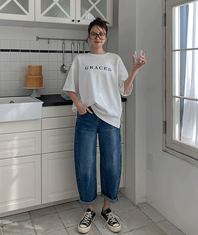 モトデニムバンディング排気パンツ