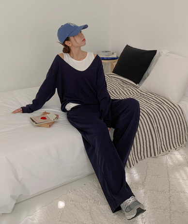 プリング袖なしトレーナーパンツトレーニングセット